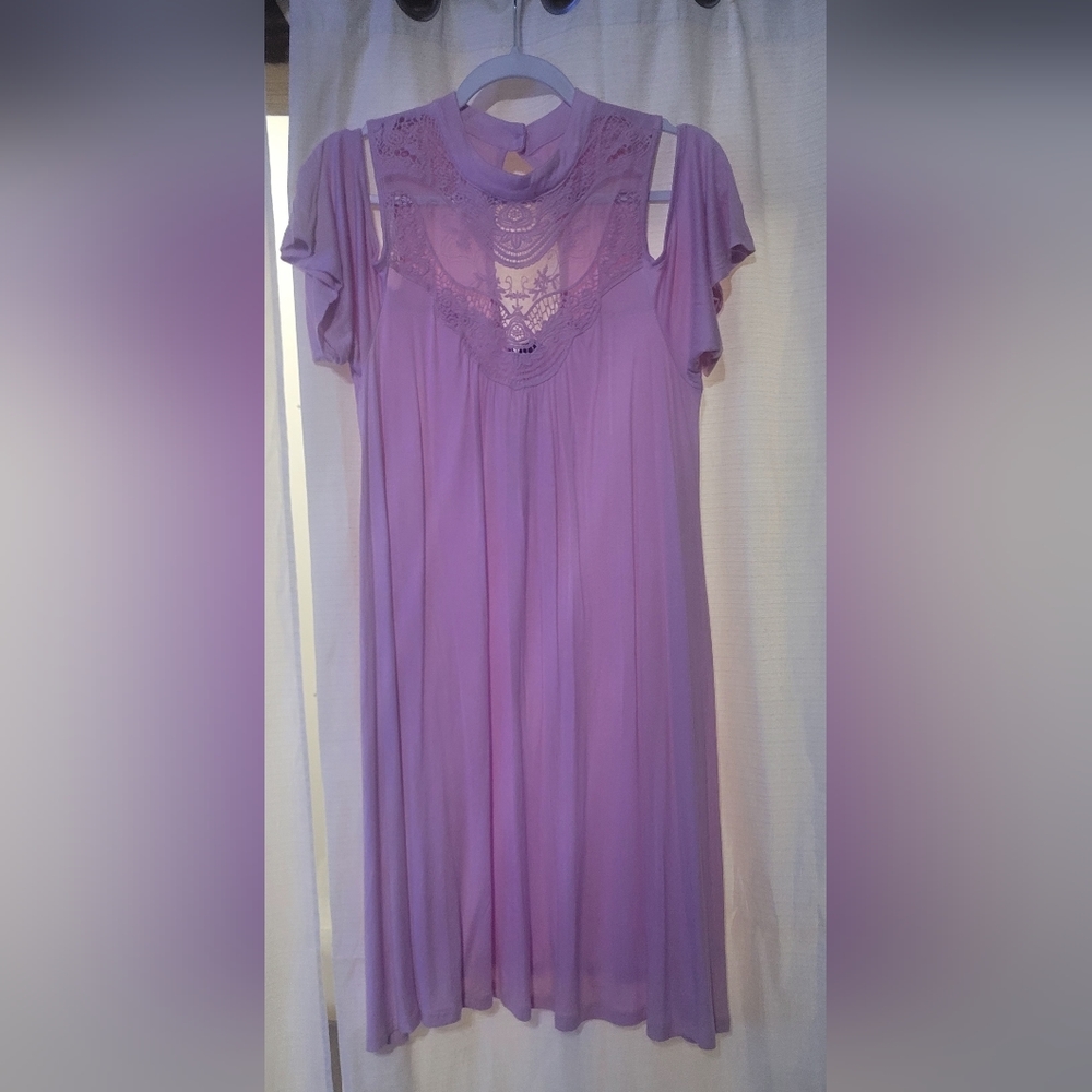 Weavers High Neck Off The Shoulder Dress